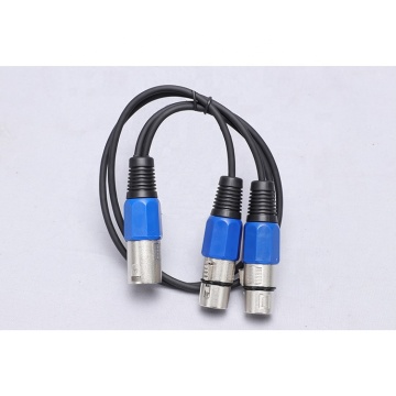 Hot Selling 0.5m F1M2 Microphone Cable with Two Female and One Male Connectors