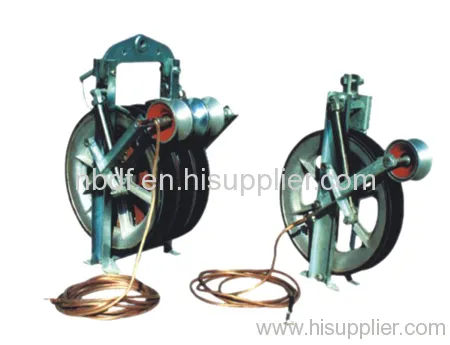Conductor Stringing Pulley Blocks With Grounding Devices 