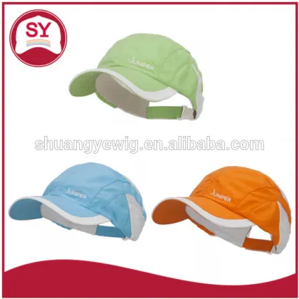 Fancy baby sports caps and hats with short soft bill