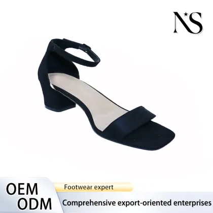 Sophisticated Black High Heeled Sandals