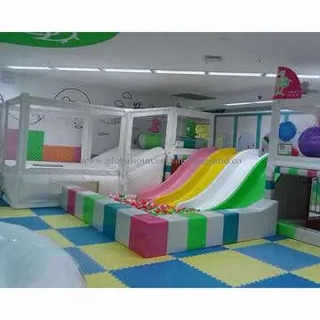 Slide with ball pool play structures for children
