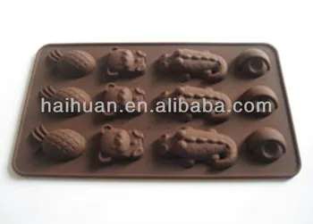 silicone animail shaped chocolate mold