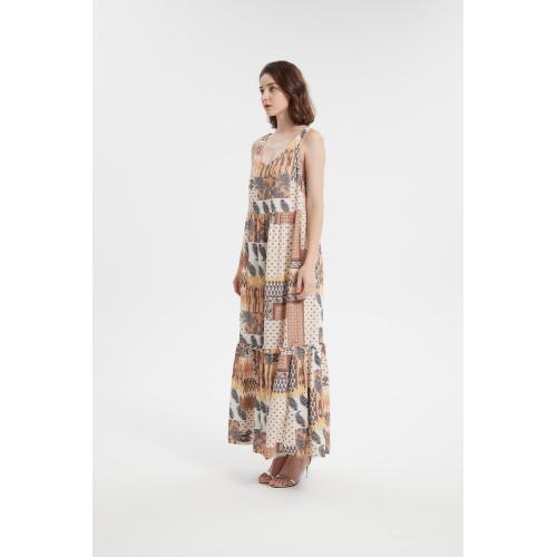 Europe maxi dresses high stretchy