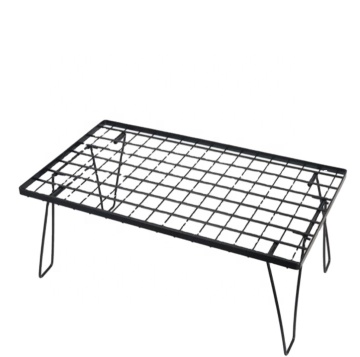 Tabela de rede dobrável ao ar livre com placa de bambu: um versátil conjunto de utensílios de tabela de camping com rack de drenagem e design de grade