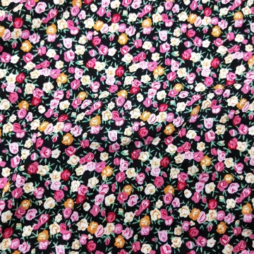 Ready Goods Small Floral Printed Cotton Twill Fabric