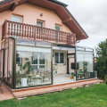 Alumínio bioclimático gazebo pérgola aço jardim de terra