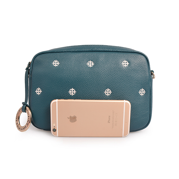 leather casual woman embroidery crossbody bags