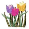 Patches sagrados da cruz sagrada e do bordado da tulipa