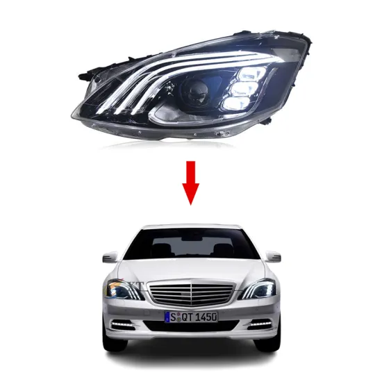 XT Upgrade for W221 Headlight Projector Lens - LED Headlights DRL for S-Class S350 S400 S450 S500 (2006-2013)