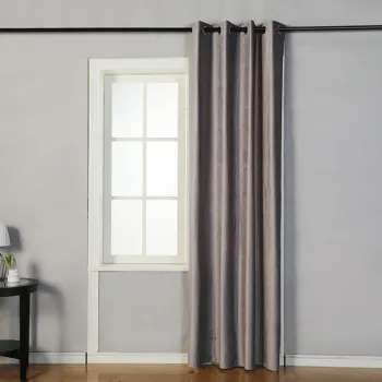 Wholesale Polyester Flat Window Knitted Texture Soundproof Curtains