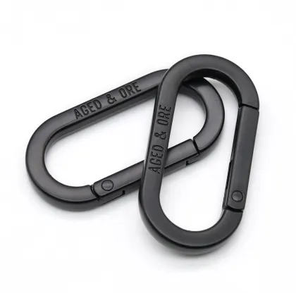 Black Runway Spring Coil Carabiner