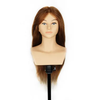 Wholesale human hair mannequin head with shoulders,training head with shoulders for hairdresser