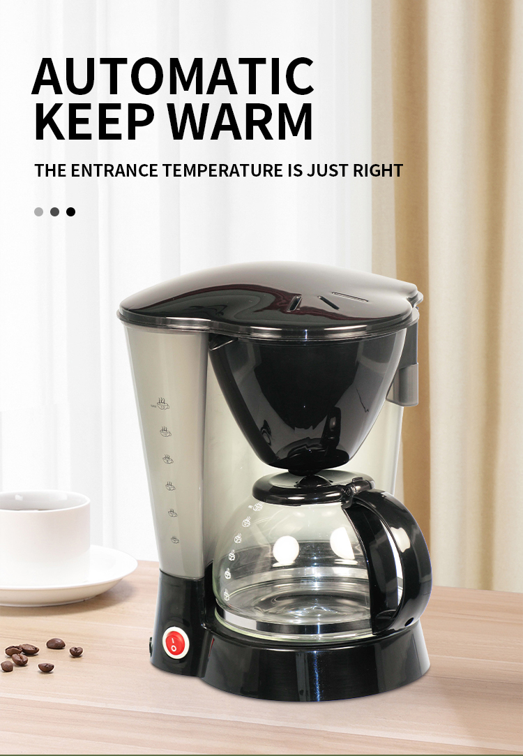 Household Electric Coffee Maker with Glass Jug