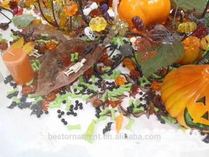 Plastic black spiders Stone for halloweenTable