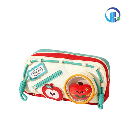Kotak Pensil Velcro Makanan Lezat Kartun Lucu