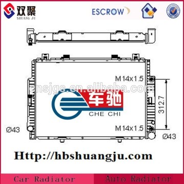 Radiator with plastic tank