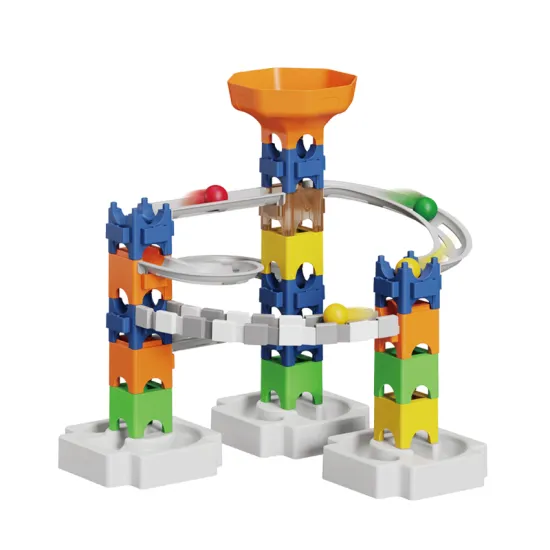 Interactive Building Blocks: Educational Marble Race Toy Set