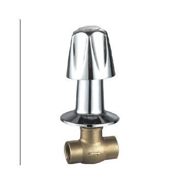 Messing bol ventiel / stop klep met zink legering handvat