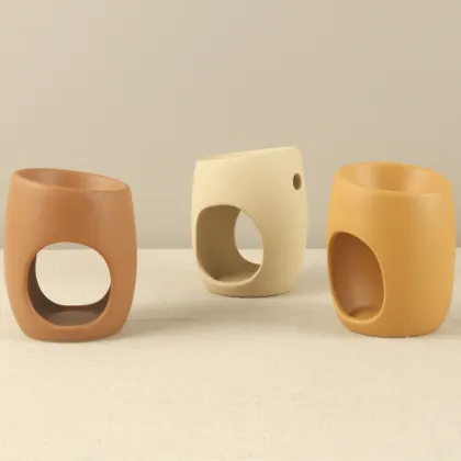 Beige Brown Ceramic Aromatherapy Essential Oil Diffuser