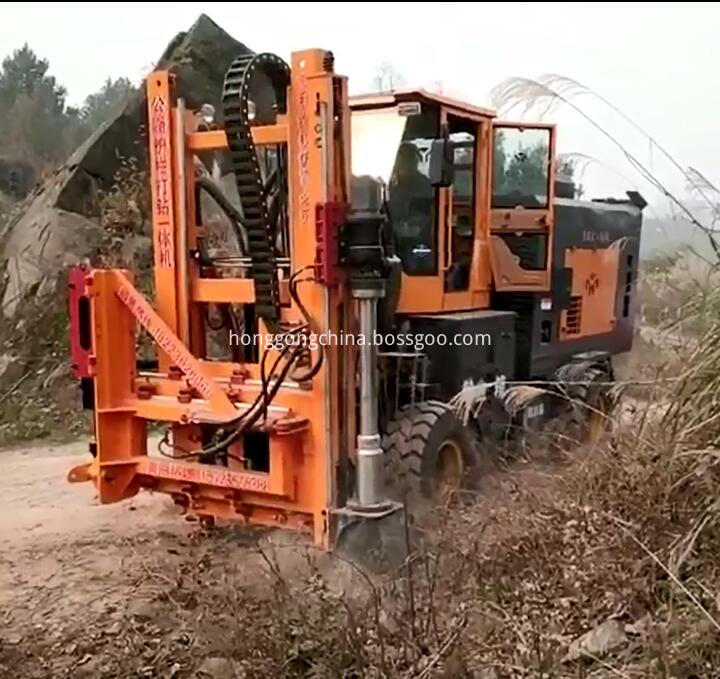 Road Construction Hydraulic Hammer Post Driver