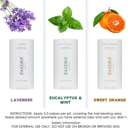 Natural Underarm Deodorant Stick - Aluminum and Paraben Free