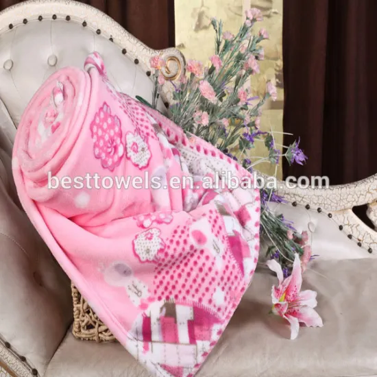 100% polyester printed flannel blanket