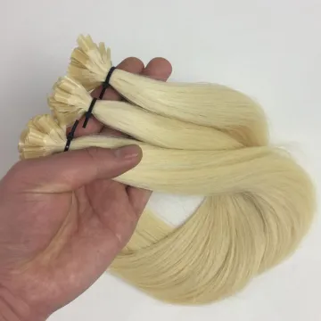 Last 12 Months Double Drawn Russian Prebonded Hair Blond Keratin Tipped Human u tip hair extension