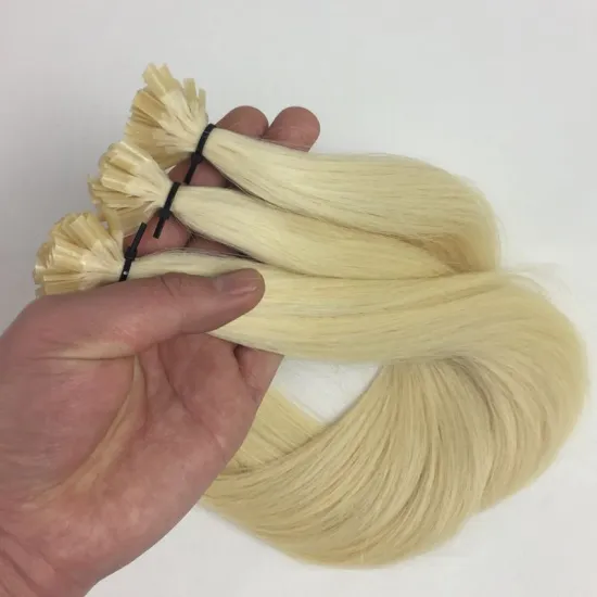 Last 12 Months Double Drawn Russian Prebonded Hair Blond Keratin Tipped Human u tip hair extension