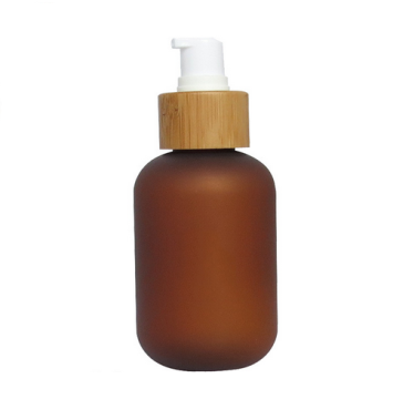 2015 new frosted empty cosmetic cream box cream jar glass empty frosted glass wooden cosmetic jar in Zhejiang