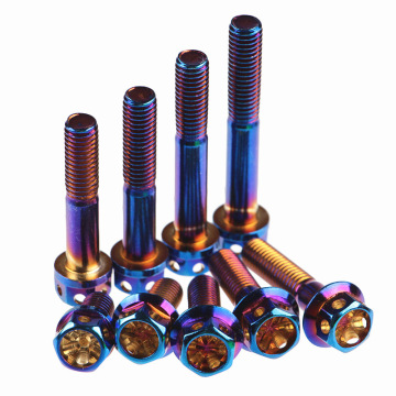 Colorful Anodized Titanium Alloy Bolts and Screws: Durable M8 and M6 Hexagon Head Fasteners for Motorcycles