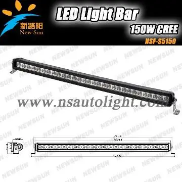 Newsun Cheap 35\'\' 9-30v Aluminum extrusion body 35 inch flood led bar