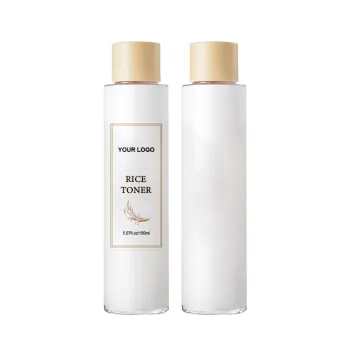 Exclusive Korean Glass Skin Toner with Rice Extract, Niacinamide, Ceramide, and Hyaluronic Acid - 120ml/4 Fl.oz Vegan Hydrating Milky Formula