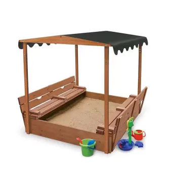 Unisex Outdoor Wooden Children's Playground Sandpit Toy Set