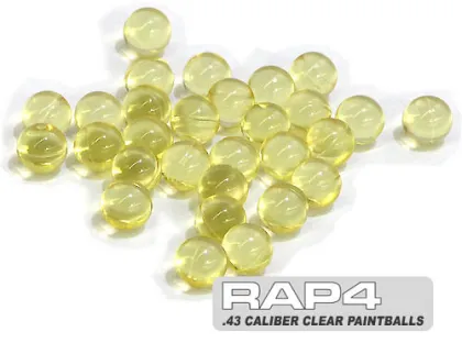 .43 Caliber Clear Paintballs