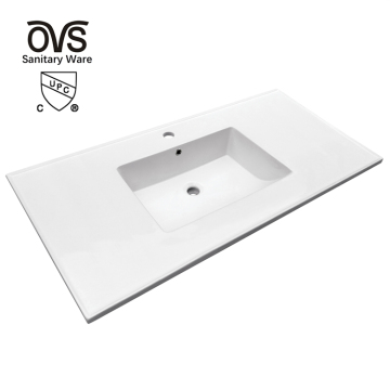 OVS cUPC North America Wholesale White Ceramic Sink for Bathroom and Kitchen Cabinets