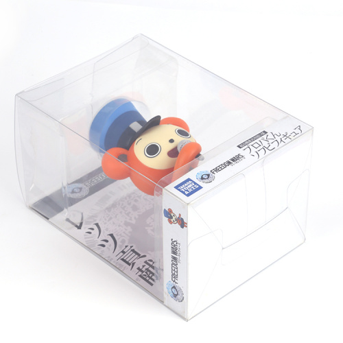 High quality transparent clear plastic soft crease folding box packaging with inner tray for toy