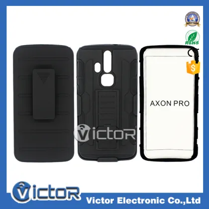 Hot sell Mobile phone 3in1 hybrid holster robot cases for ZTE AXON PRO