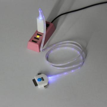 Hot Sale 3 USB in One Lighting Cable LED Visible Cheapest Price