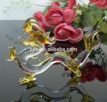 glass dragon crystal dragon for desk table decoration