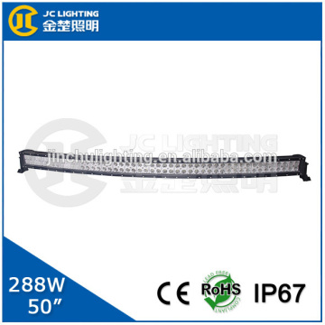 50 inch double row wholesale 288w curved led light bar, automotive spare parts for excavator, road roller, bulldozer, crane