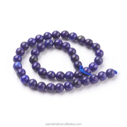 Pandahall 4mm Blue Natural Lapis Lazuli Round Beads