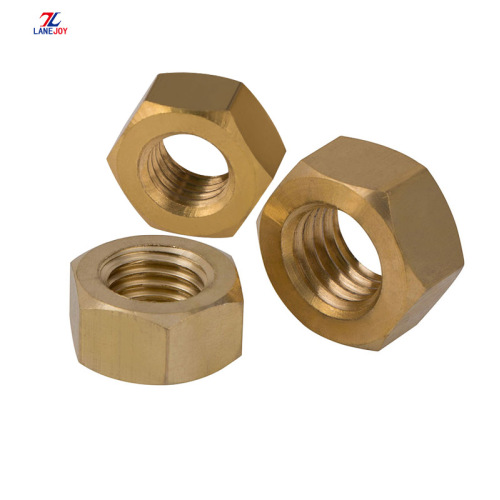 hex coupling nut brass colored hex nut brass nut Manufactory