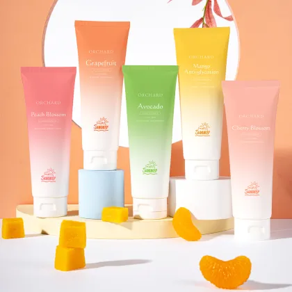 OEM/ODM Mango, Peach Blossom, Grapefruit, Avocado, Cherry Blossom Facial Cleanser for Blackhead Skin