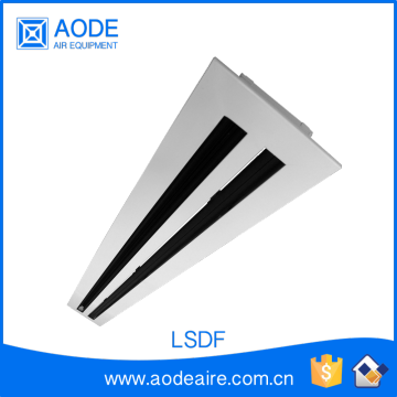 Aluminium modular linear shot air diffuser square with fixed core, LSDF hvac ventilation rectangular diffuser or round diffuser