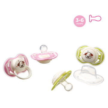 Pusingan Dua Warna Bayi silikon Pacifier