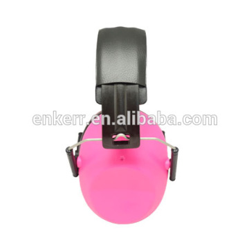 Pink color enkerr Mini Style Foldable Safety Earmuffs