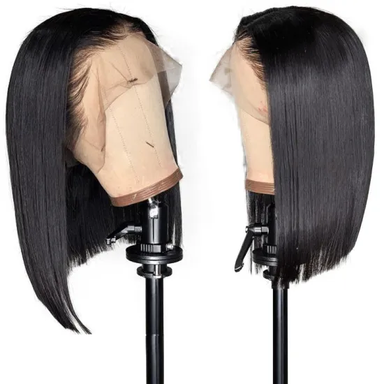 Short Human Hair Wig Bob Cut Lace Wigs With BaBy Hair Virgin Brazilian Bob Curly Lace Front Wig