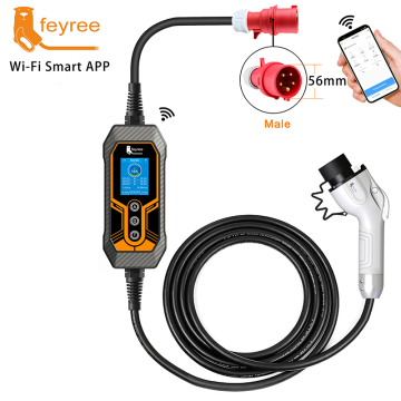 Feyree Adjustable EV Wall AC Charger with Bluetooth for 32-Amp EV Charging