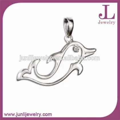 Silver And Gold Stainless Steel Dolphin Necklace