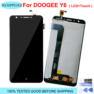 5.5 inch Black Color For DOOGEE Y6 Y6C Mobile phone LCD Display + Touch Screen Digitizer Assembly Repalcement 1280x720P + Tools